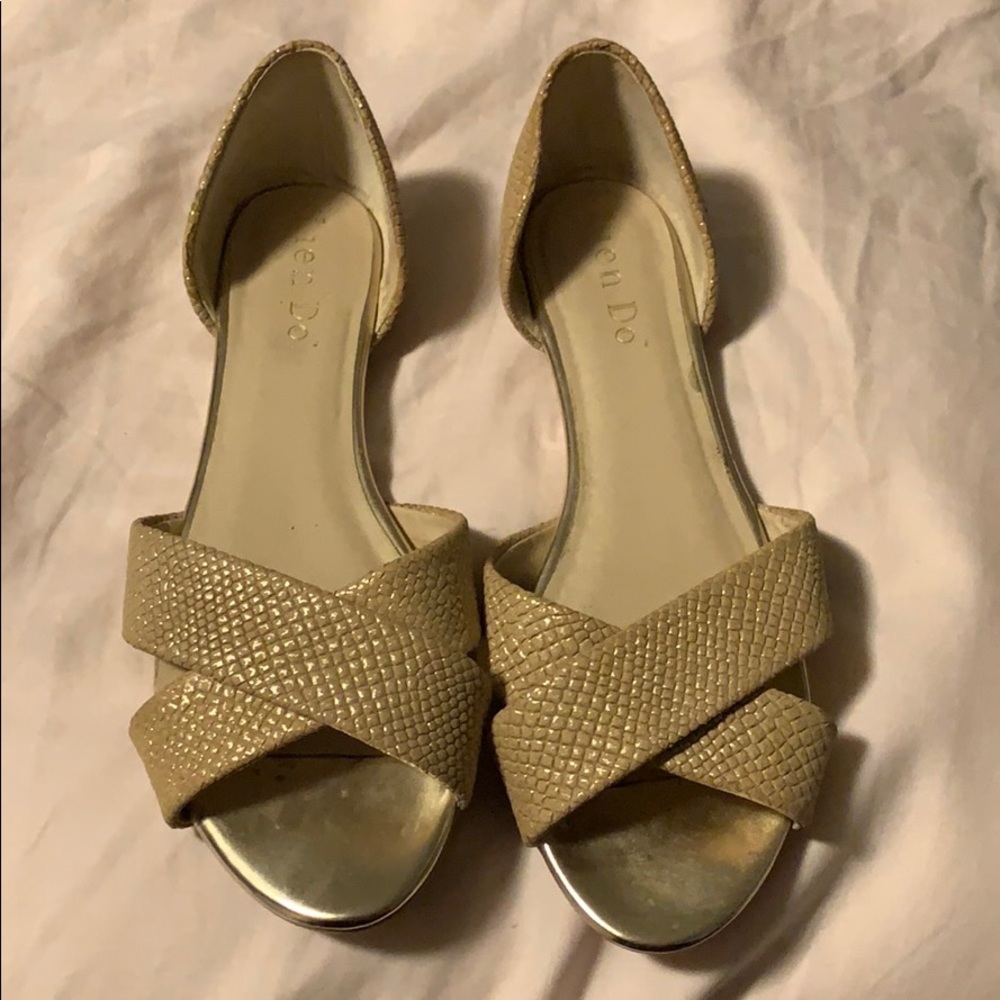 Lien Do flats in gold size 8.5